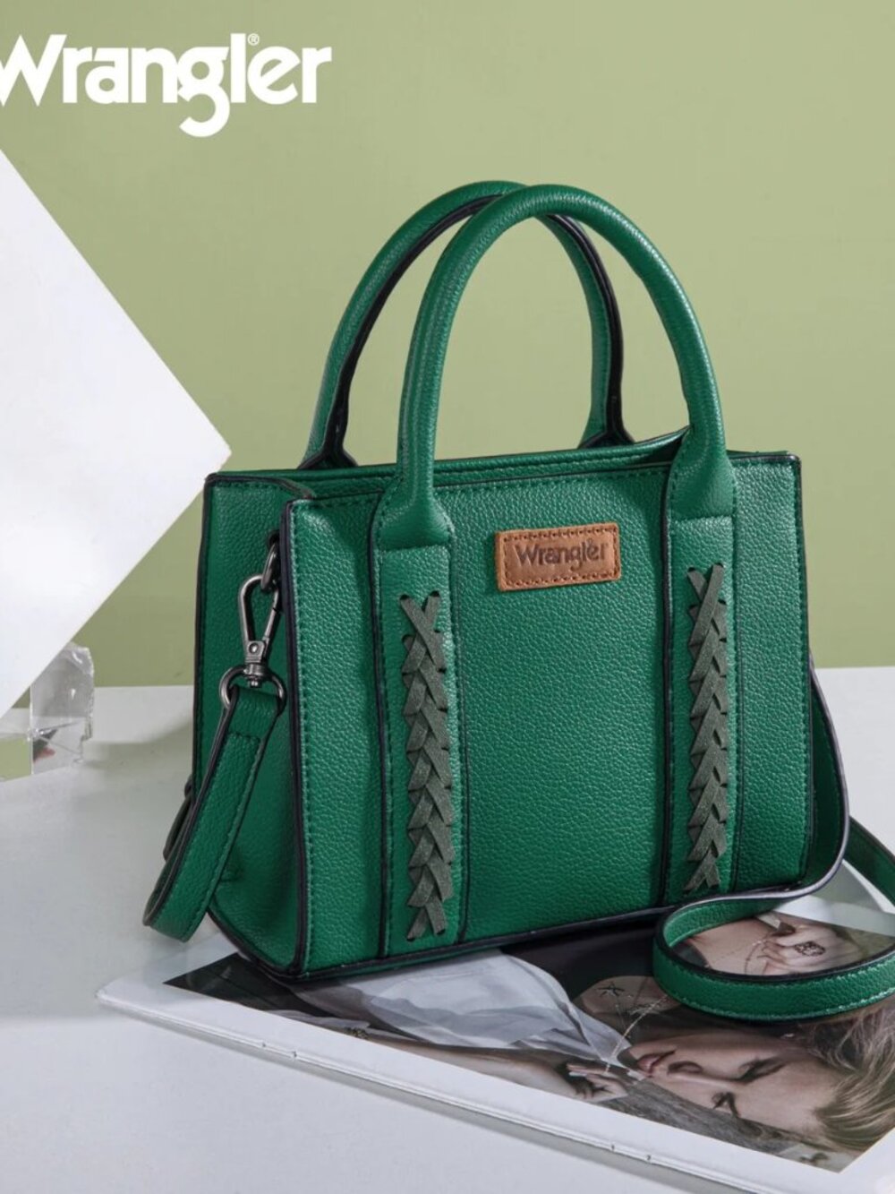 Wrangler Whipstitch Mini Tote/Crossbody - Dark Green
